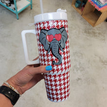 Load image into Gallery viewer, ELEPHANT HOUNDSTOOTH HANDLED TUMBLER
