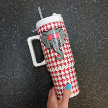 Load image into Gallery viewer, ELEPHANT HOUNDSTOOTH HANDLED TUMBLER
