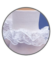 Load image into Gallery viewer, WHITE DRESSY LACE TURN CUFF SOCKS
