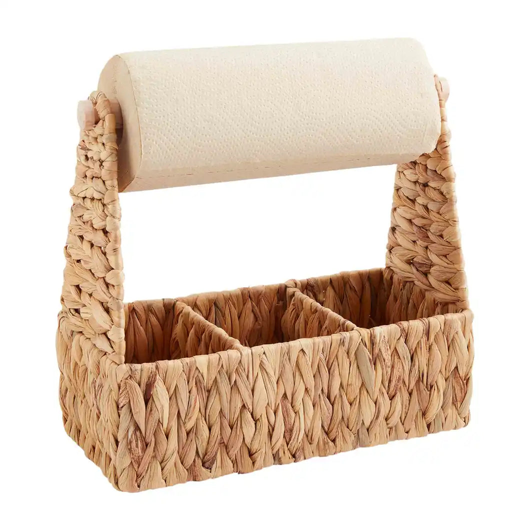 WOVEN UTENSIL AND TOWEL CADDY