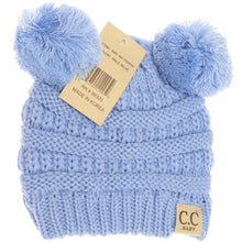 Load image into Gallery viewer, CC BABY DOUBLE POM BEANIE

