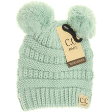 Load image into Gallery viewer, CC BABY DOUBLE POM BEANIE
