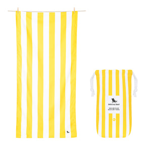 DOCK & BAY XL-CABANA BORACAY YELLOW QUICK DRY BEACH TOWEL