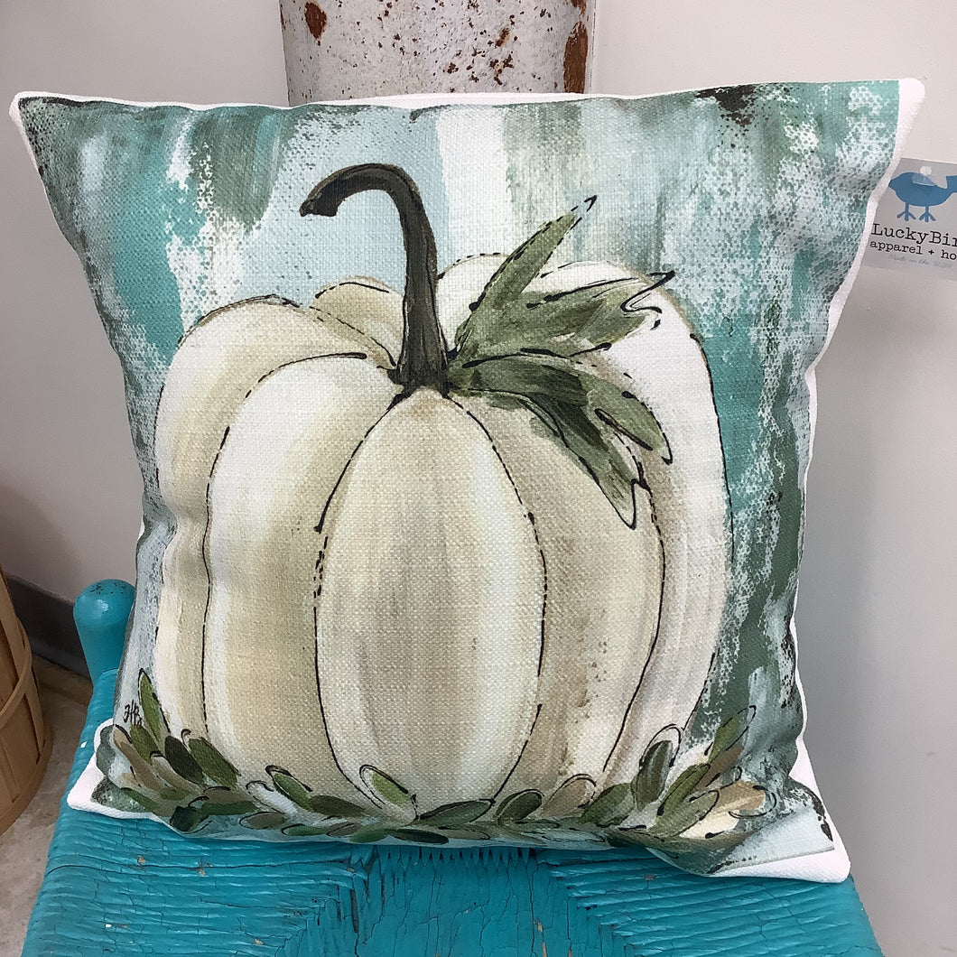 WHITE PUMPKIN PILLOW