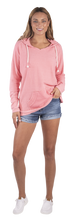 Load image into Gallery viewer, TERRY ROPED HOODIE- SALMON
