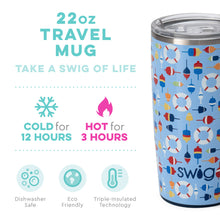 Load image into Gallery viewer, SWIG, 22 OZ. STAINLESS STEEL TALL MUG-BOBBING BUOYS
