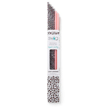 Load image into Gallery viewer, SWIG REUSABLE STRAW SET-LUXY LEOPARD
