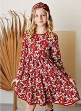 Load image into Gallery viewer, CRIMSON FLORAL POCKET DRESS
