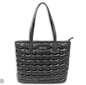 SS PUFFY BLACK TOTE