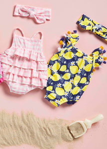 LEMON SWIMSUIT & HEADBAND SET