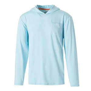 LAND SHARK DRY-FIT HOODIE - BABY BLUE