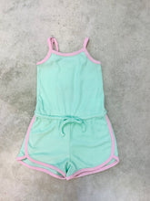 Load image into Gallery viewer, TERRY ROMPER MINT/PINK
