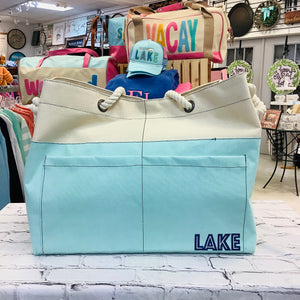 LAKE CANVAS POCKET TOTE