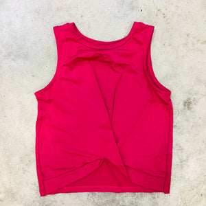 KNOT TANK TOP -  HOT PINK