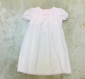 PINK TUCKED ROSETTE DAYGOWN