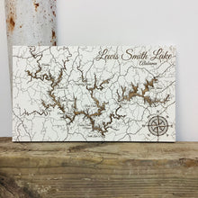 Load image into Gallery viewer, IVORY SMITH LAKE LASER CUT MAP 11¼&quot; X 19&quot;
