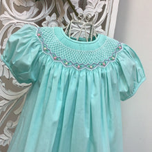 Load image into Gallery viewer, SADIE SEA GLASS SMOCKED DRESS
