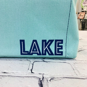 LAKE CANVAS POCKET TOTE