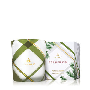 THYMES FRASIER FIR FROSTED PLAID 10 OZ. CANDLE